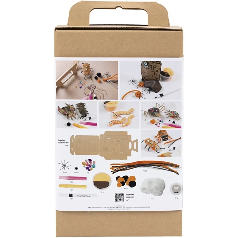 Kreativ Set Dekoration, Insekten, Würmer und Grabsteine, Sortierte Farben, 1 Pck