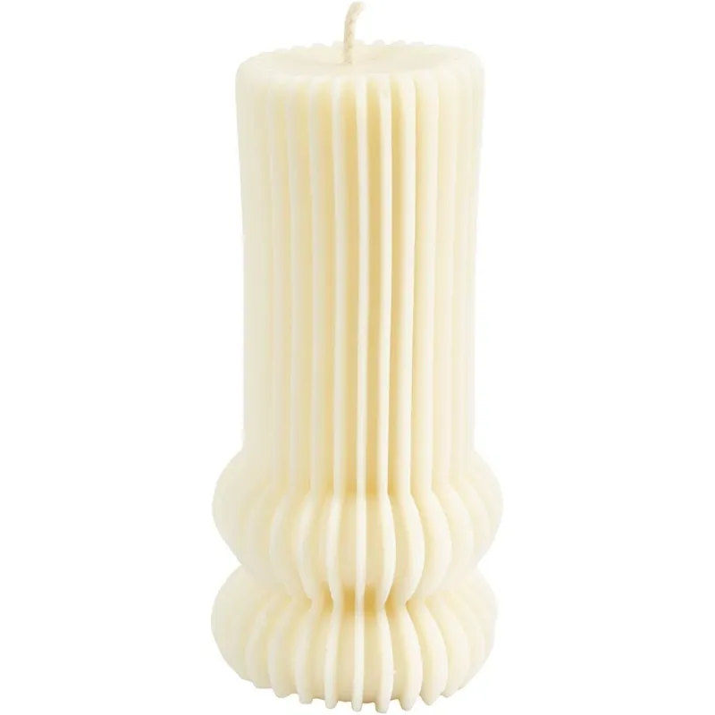 Silikonform, Gerippter Zylinder mit Bögen, H 12,5 cm, D 6 cm, 1 Stk/ 1 Pck