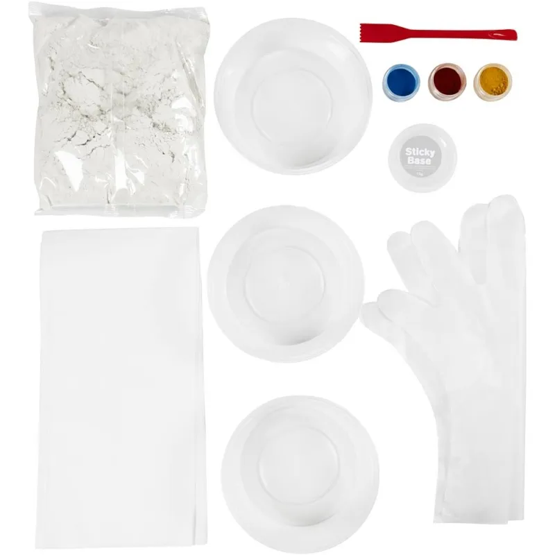 Kreativ Set Formgießen, Behälter, Blau, Rot, Hellgelb, 1 Pck