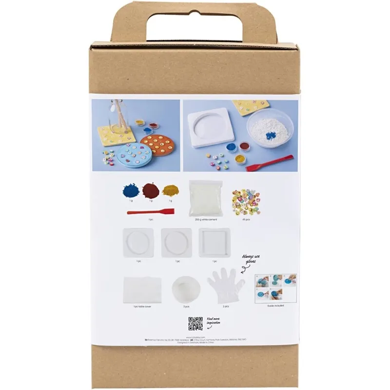 Kreativ Set Formgießen, Fliesen, Blau, Rot, Gelb, 1 Pck