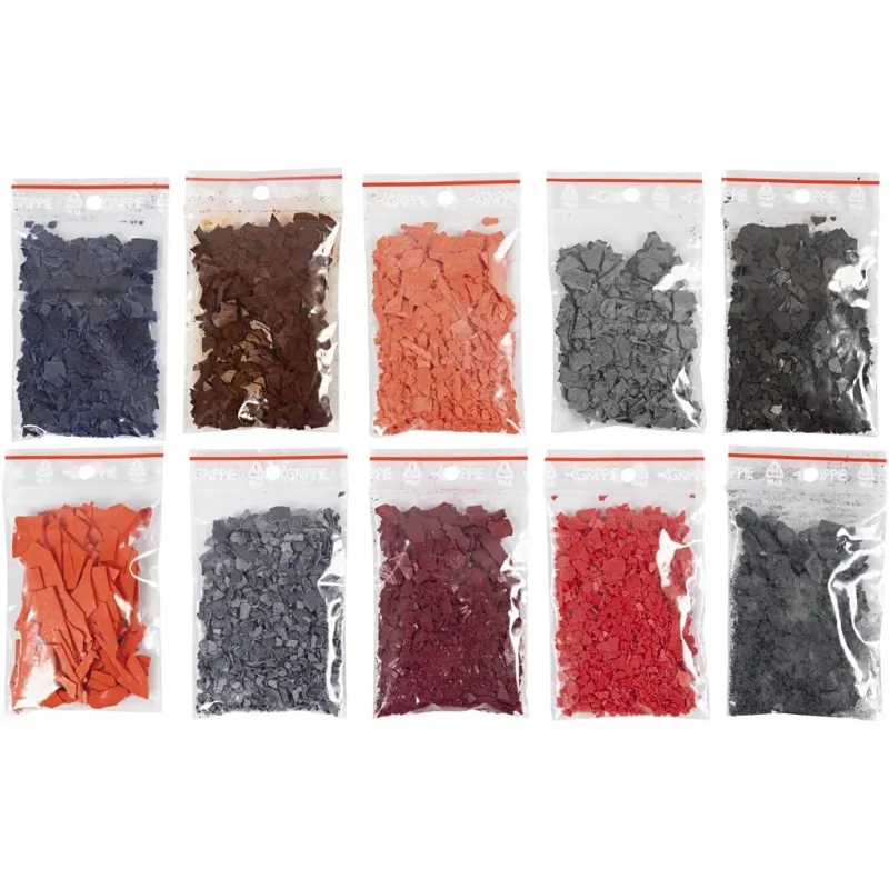 Kerzenfarbe, Sortierte Farben, 10x10 g/ 1 Pck