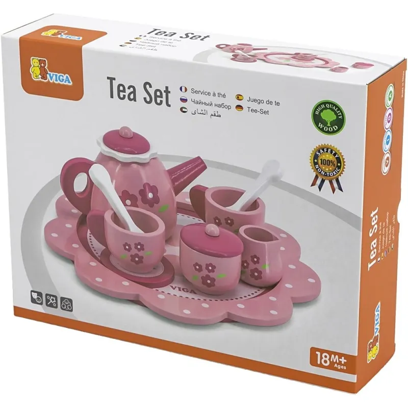 VIGA Teeset, H 9,5 cm, D 24 cm, 9 Teile/ 1 Pck