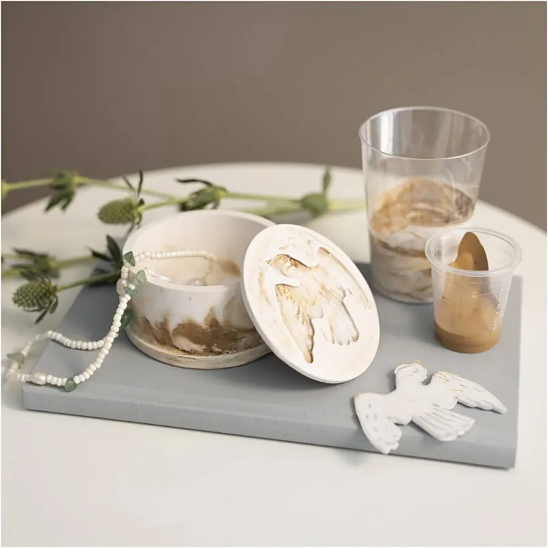 Kreativ Set Harzgießen, Vorratsglas mit Deckel, Beige, Creme, 1 Pck