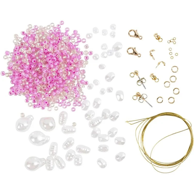 Mini Kreativ Set Schmuck, Halsketten und Ohrringe, Glänzend, 1 Pck