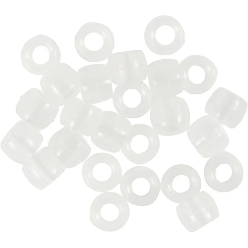 UV-Perlen , L 6 mm, D 8 mm, Lochgröße 4 mm, ca. 1800+ Stk, Sortierte Farben, 320 g, 700 ml/ 1 Dose
