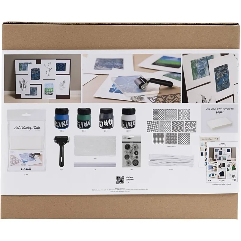 Gruppen-Kreativset Gel-Druck, Farbenfrohe Drucke, 1 Pck