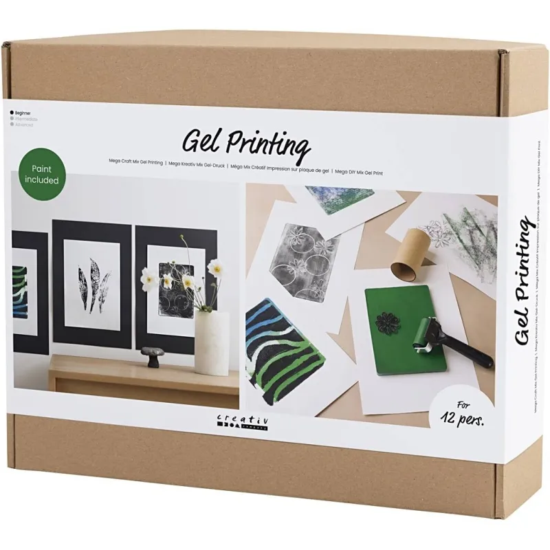 Gruppen-Kreativset Gel-Druck, Farbenfrohe Drucke, 1 Pck