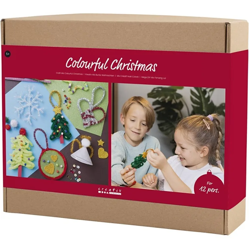 Gruppen-Kreativset Bunte Weihnachten, Weihnachtsfiguren, Sortierte Farben, 1 Pck