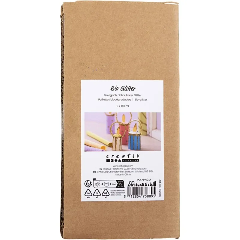 Bio Sparkles, Sortierte Farben, 8x140 ml/ 1 Pck