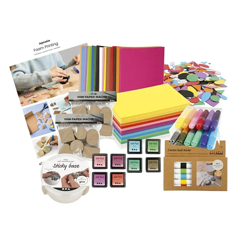 Gruppen-Kreativset Stempeldruck, Karten und Schachteln, 1 Pck
