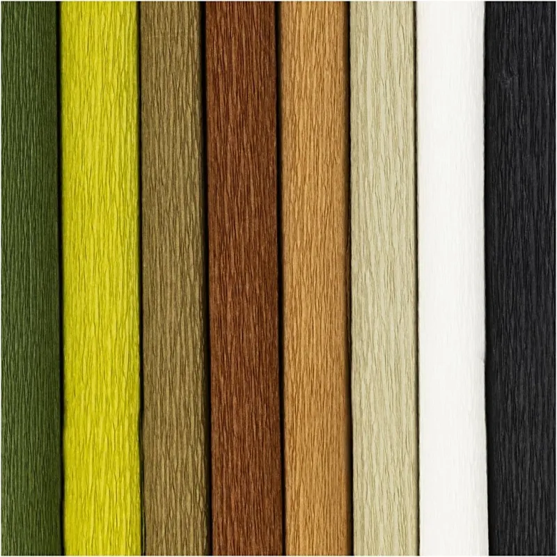 Krepppapier, Blatt 25x60 cm, Kreppanteil: 180%, 105 g, Natur, 8 Bl./ 1 Pck
