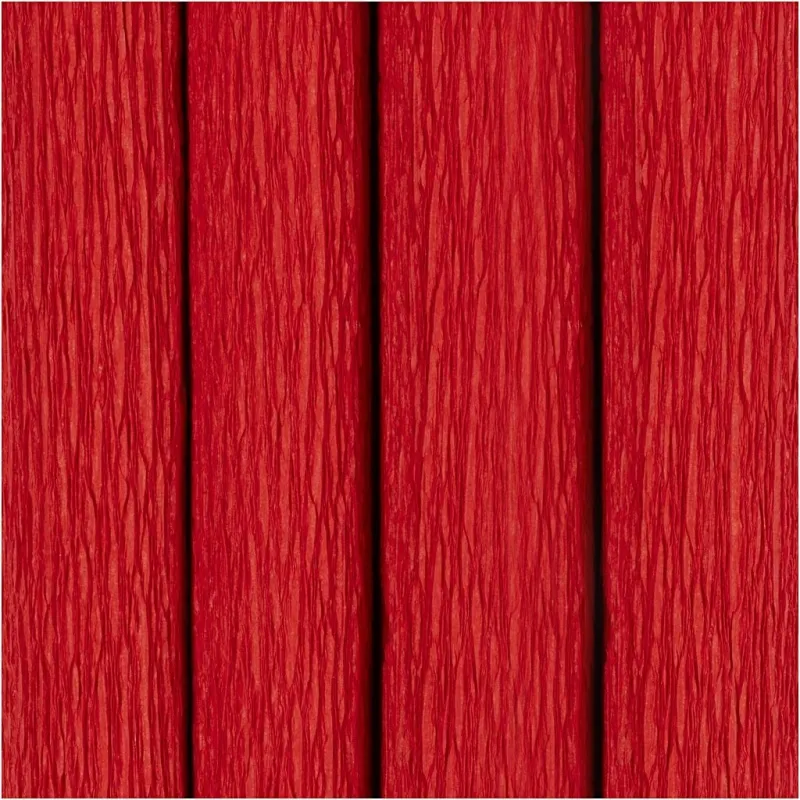Krepppapier, Blatt 25x60 cm, Kreppanteil: 180%, 105 g, Rot, 4 Bl./ 1 Pck