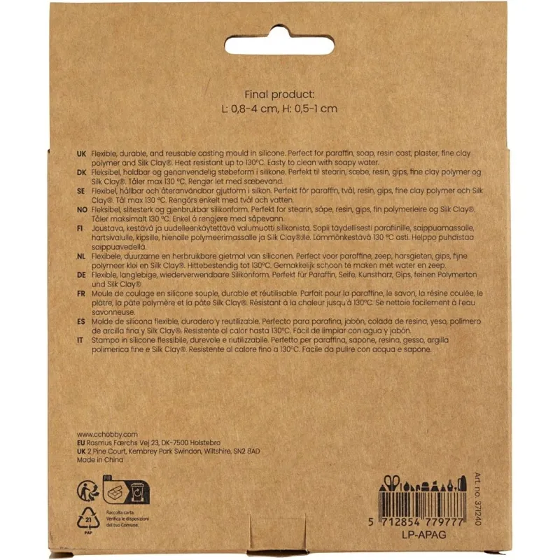 Silikonform, Rosen, H 0,5-1 cm, L 0,8-4 cm, 1 Stk