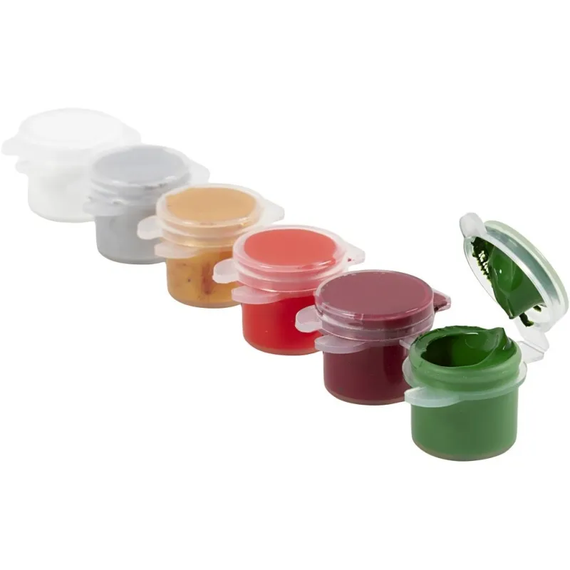 Hobbyfarbe Plus Color, Weihnachtsfarben, 6x5 ml/ 1 Pck