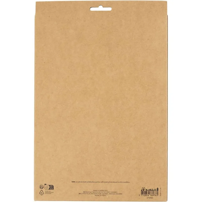 Bastelfilz, A4, Blatt 210x297 mm, Dicke 2 mm, Pastellfarben, 10 Bl./ 1 Pck