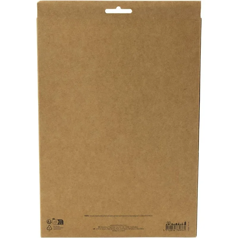 Bastelfilz, A4, Blatt 210x297 mm, Dicke 2 mm, Pastellfarben, 10 Bl./ 1 Pck
