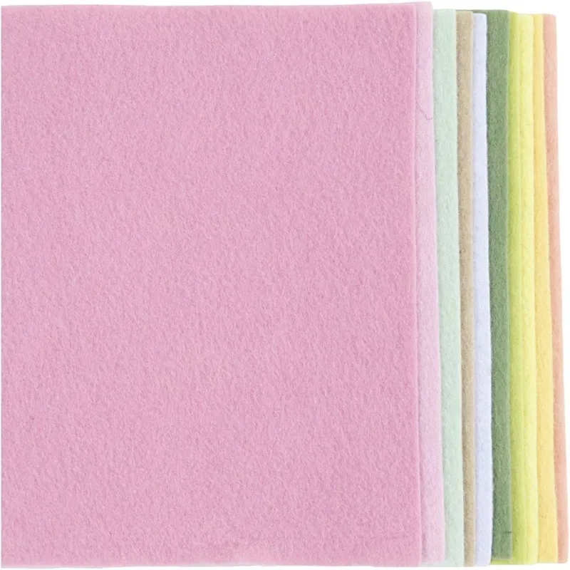 Bastelfilz, A4, Blatt 210x297 mm, Dicke 2 mm, Pastellfarben, 10 Bl./ 1 Pck