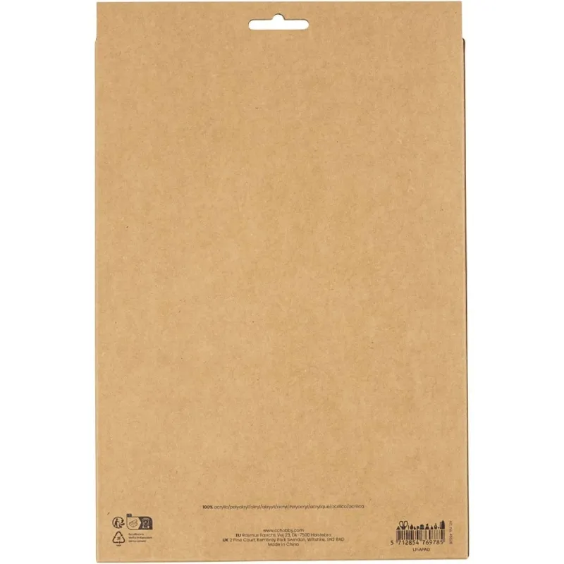 Bastelfilz, A4, Blatt 210x297 mm, Dicke 2 mm, Harmonie in Lila-Pink, 10 Bl./ 1 Pck