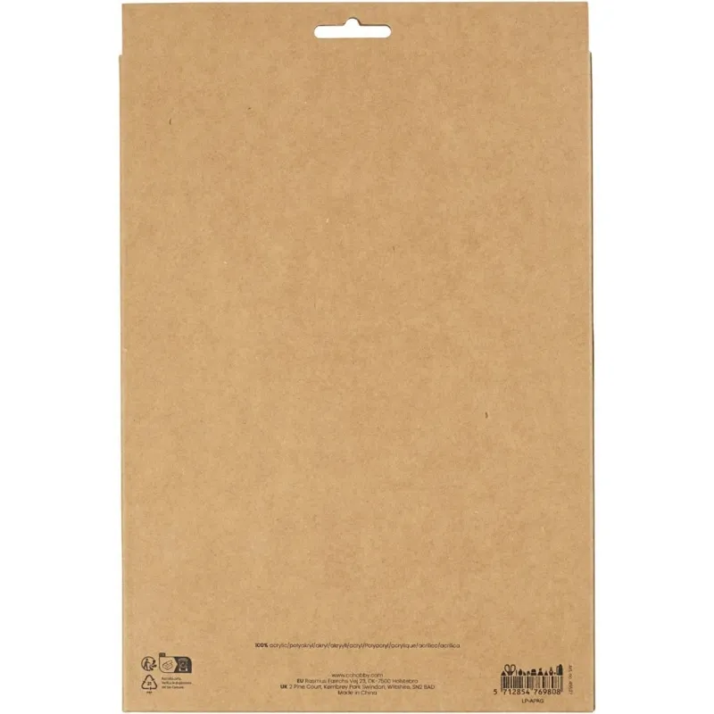 Bastelfilz, A4, Blatt 210x297 mm, Dicke 2 mm, Harmonie in Blau-Grün, 10 Bl./ 1 Pck