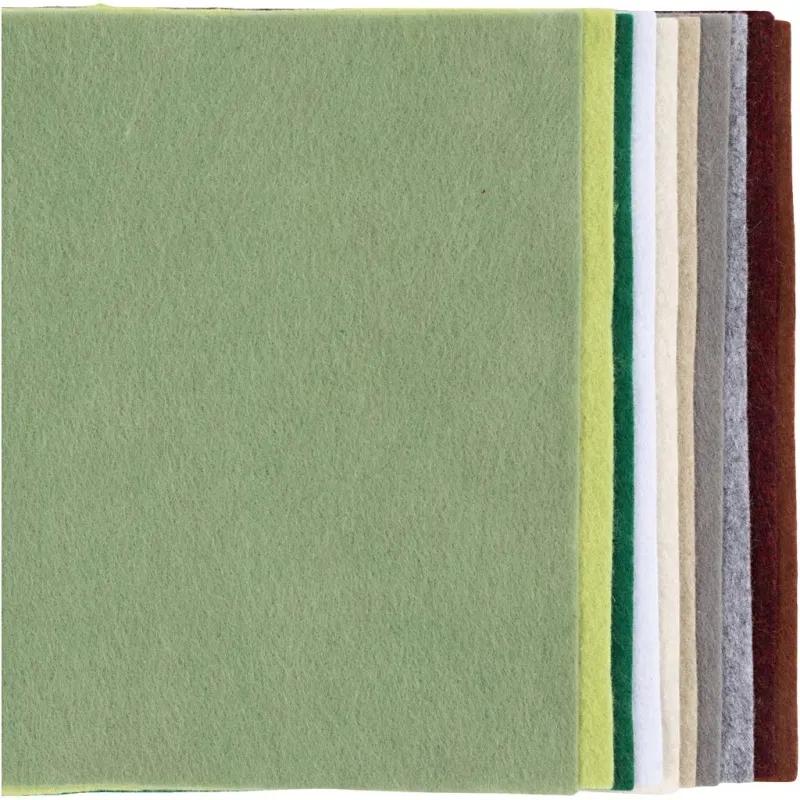 Bastelfilz, A4, Blatt 210x297 mm, Dicke 2 mm, Natur, 10 Bl./ 1 Pck