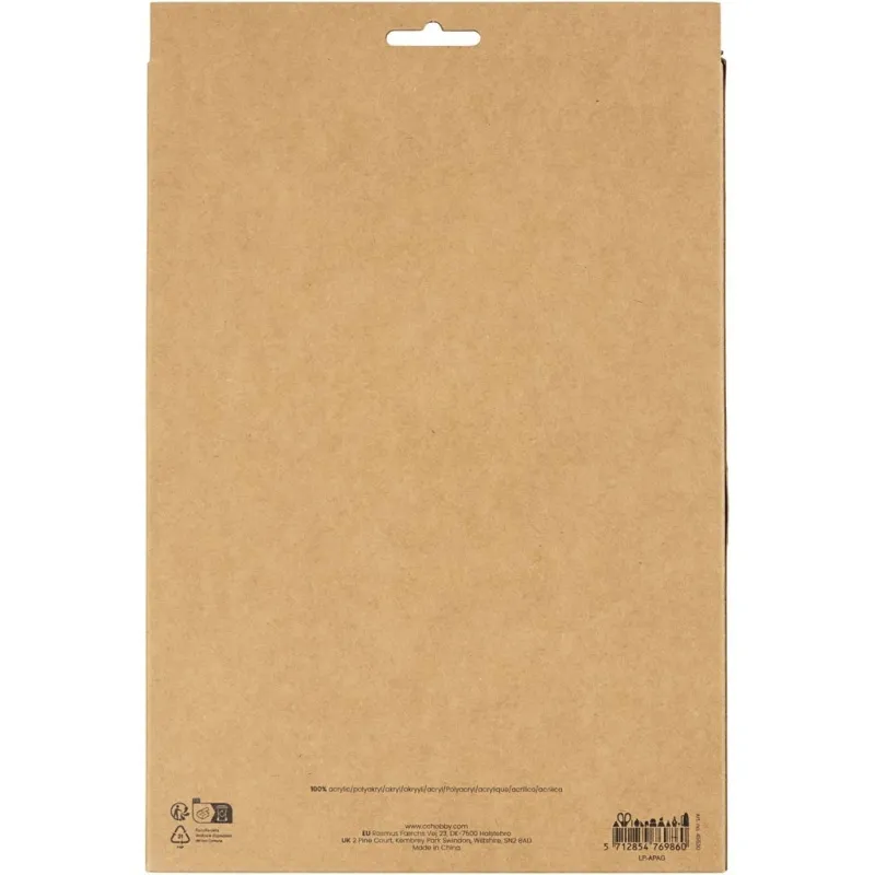 Bastelfilz, A4, Blatt 210x297 mm, Dicke 2 mm, Halloween Farben, 10 Bl./ 1 Pck