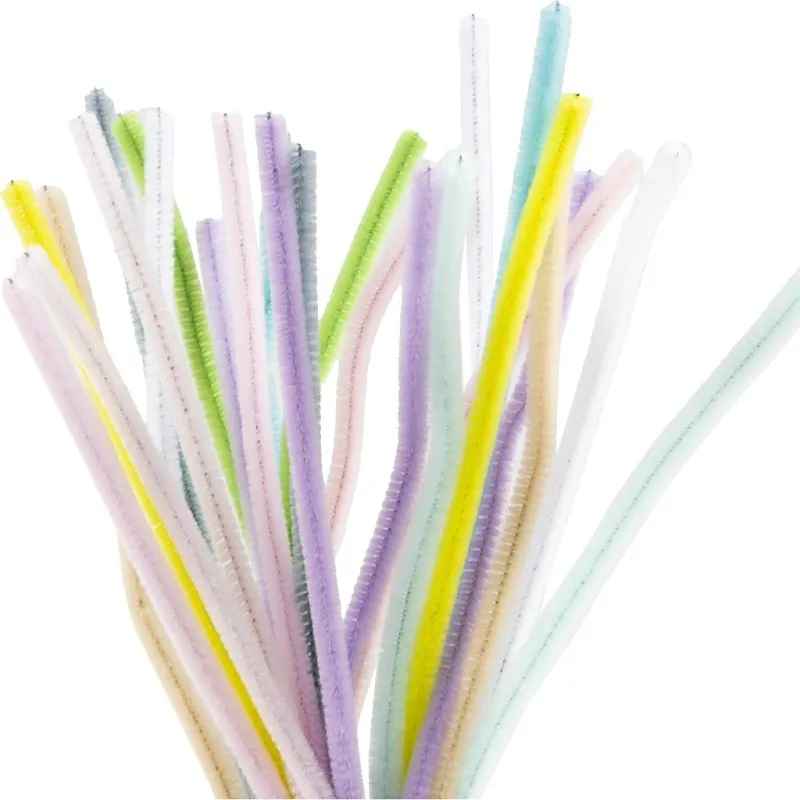 Pfeifenreiniger, L 30 cm, Dicke 6 mm, Pastellfarben, 25 sort./ 1 Pck