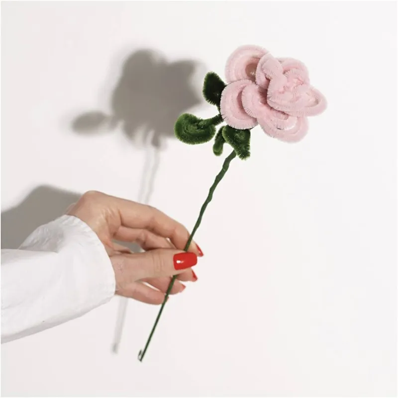 Pfeifenreiniger, L 30 cm, Dicke 6 mm, Rosa, 50 Stk/ 1 Pck