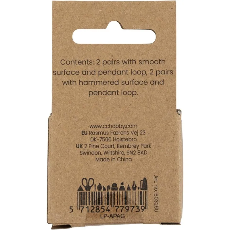 Creolen-Ohrringe, D 15 mm, Dicke 3 mm, Versilbert, 2x2 Paar/ 1 Pck