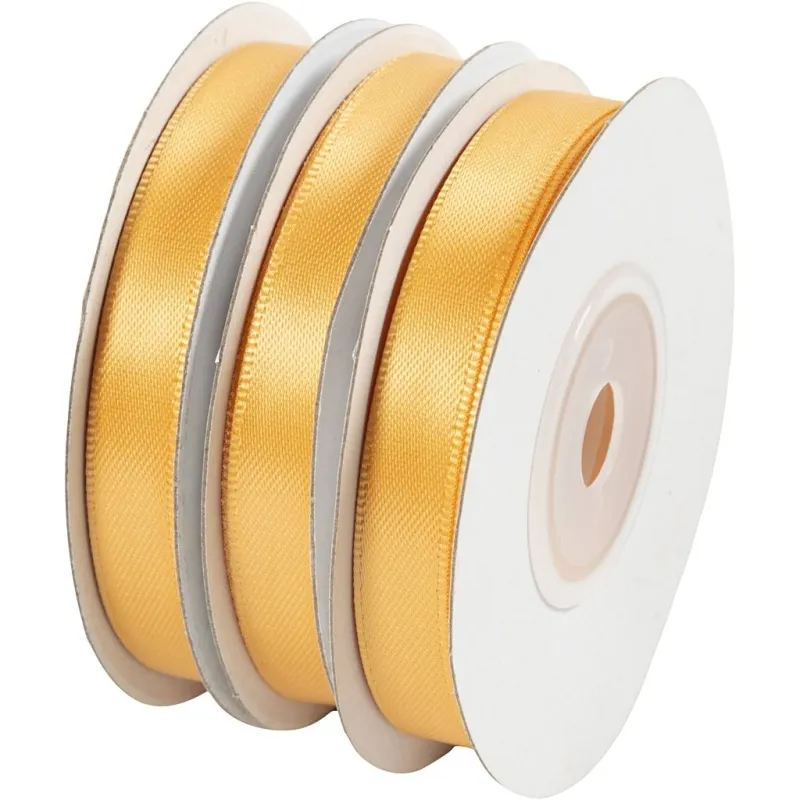 Satinband, B 10, Gelb, 3x10 m/ 1 Rolle