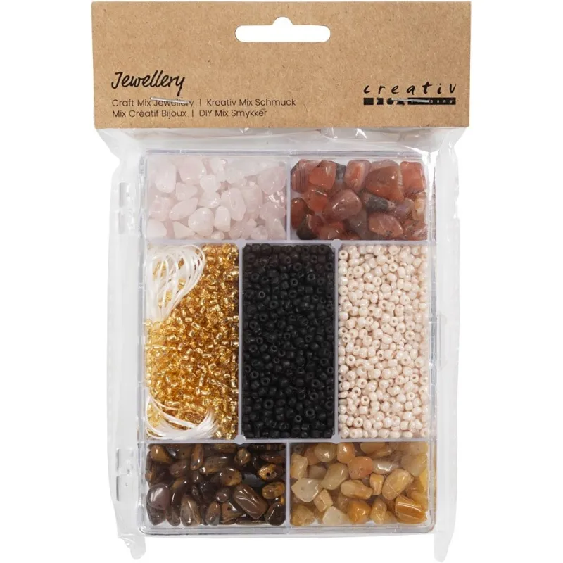 Kreativ Mix Schmuck, Kristalle, Größe 2,6-10 mm, Lochgröße 0,8-1,2 mm, ca. 2520 Stk, Sortierte Farben, 1 Pck