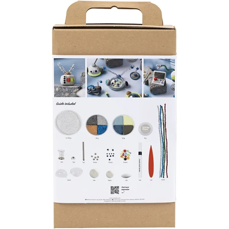 Kreativ Set Modellieren, Roboter, Blau, Grau, Rot, Versilbert, 1 Pck