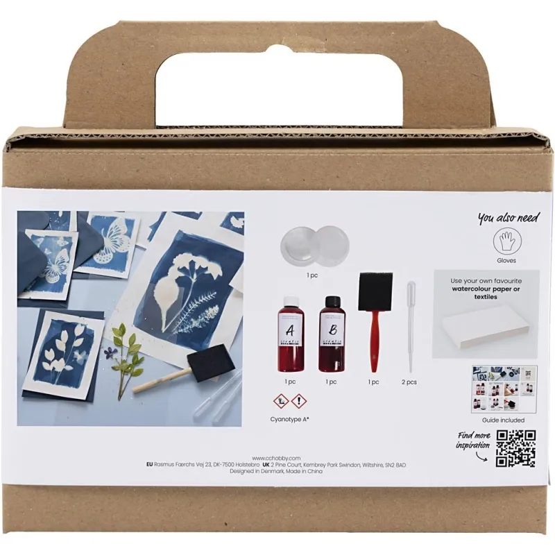 Werkzeugsatz Cyanotypie, Accessoires, Blau, 1 Pck