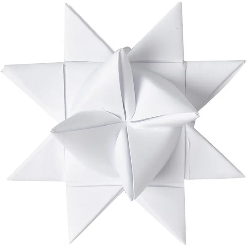 Papierstreifen für Sterne, L 45 cm, D 4,5 cm, B 10 mm, Weiß, 500 Streifen/ 1 Pck