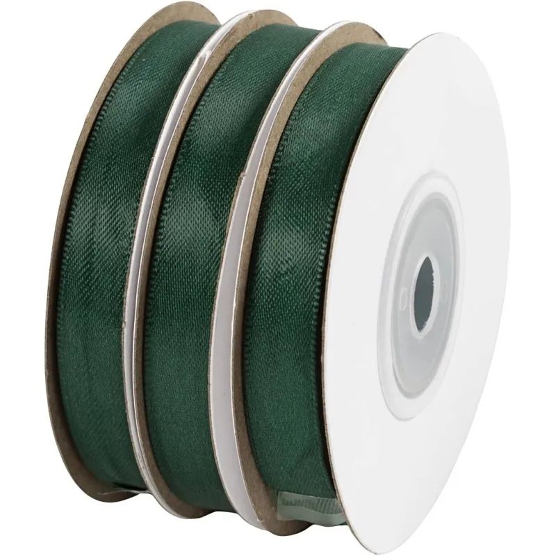Satinband, B 10 mm, Grün, 3x10 m/ 1 Rolle