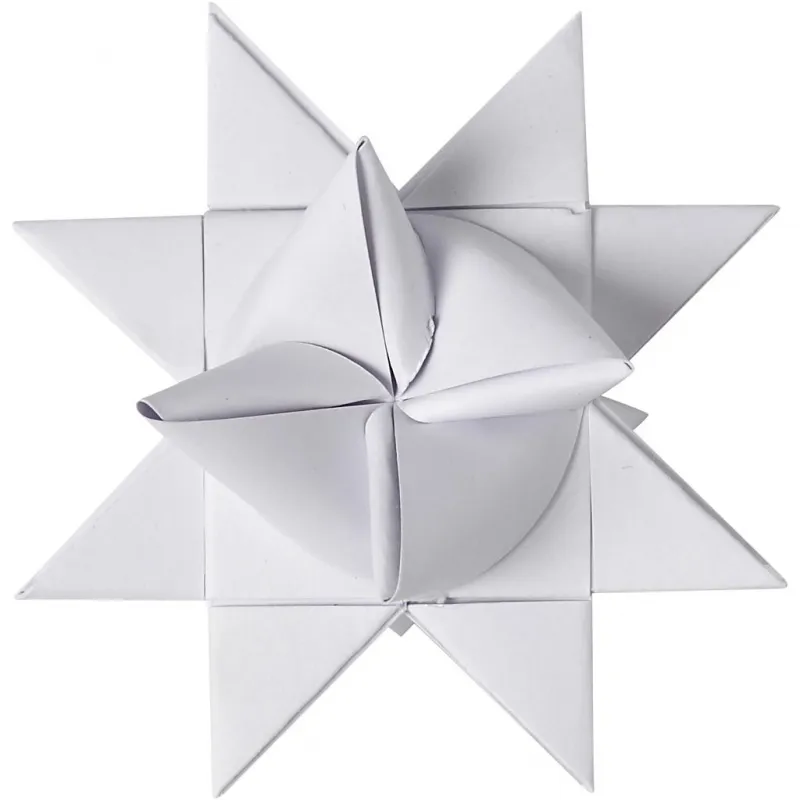 Papierstreifen für Sterne, L 45 cm, D 6,5 cm, B 15 mm, Weiß, 500 Streifen/ 1 Pck