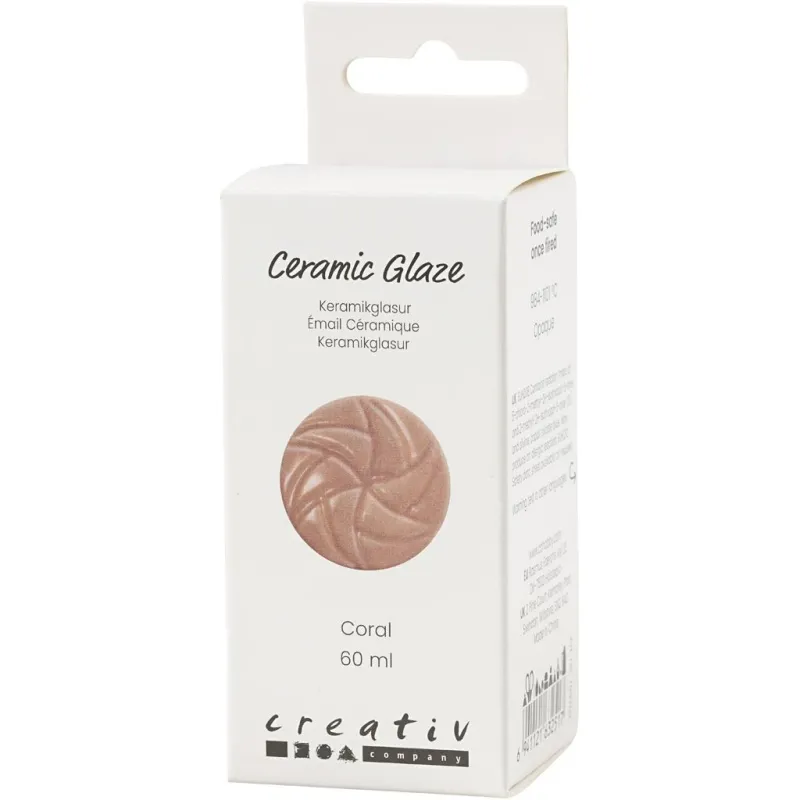 Keramikkglasur, 984-1101 °C, Deckend, Coral, 60 ml/ 1 Dose