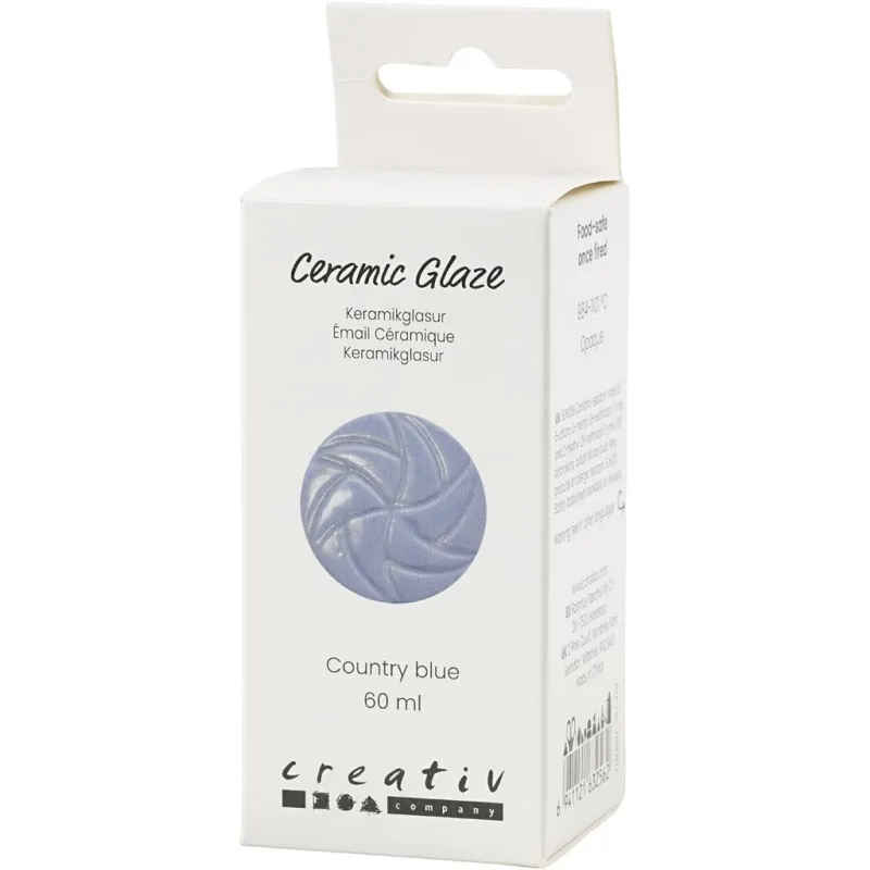Keramikkglasur, 984-1101 °C, Deckend, Country Blue, 60 ml/ 1 Dose