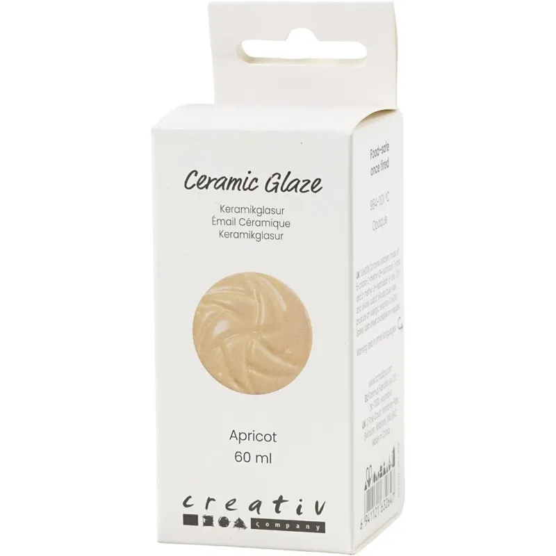 Keramikkglasur, 984-1101 °C, Deckend, Apricot, 60 ml/ 1 Dose