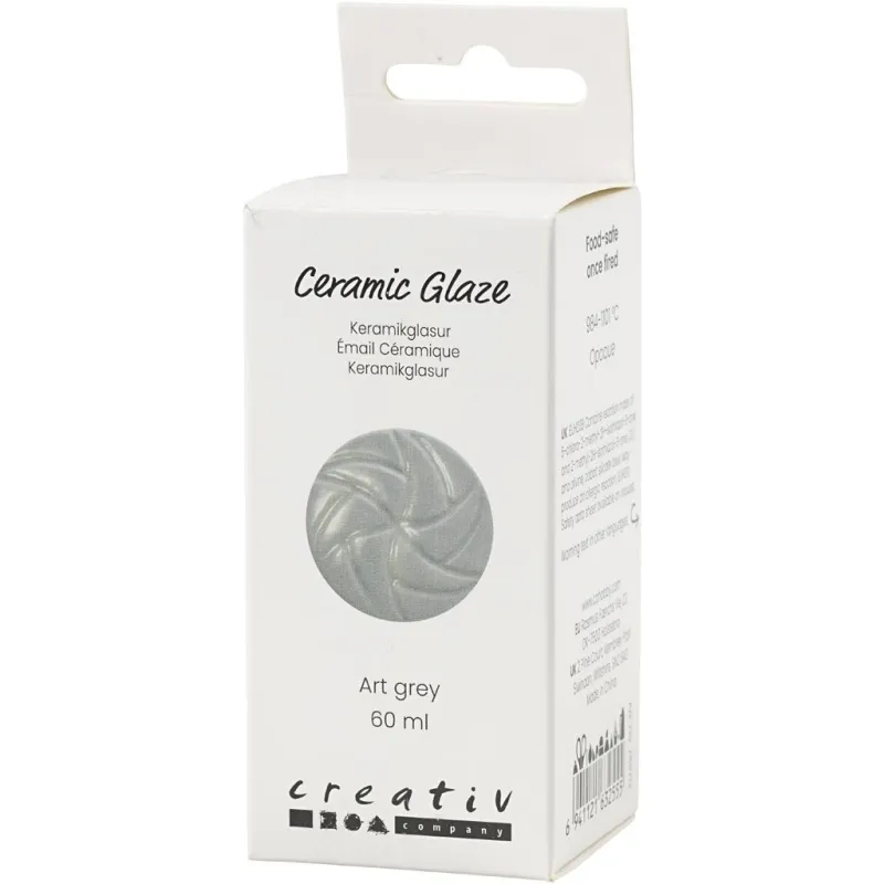 Keramikkglasur, 984-1101 °C, Deckend, Art Grey, 60 ml/ 1 Dose