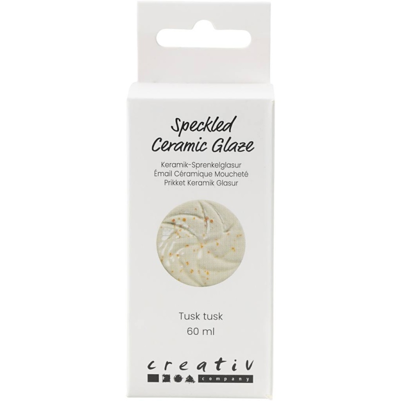 Gesprenkelte Keramikglasur , 999-1060 °C, Deckend, Tusk Tusk, 60 ml/ 1 Dose