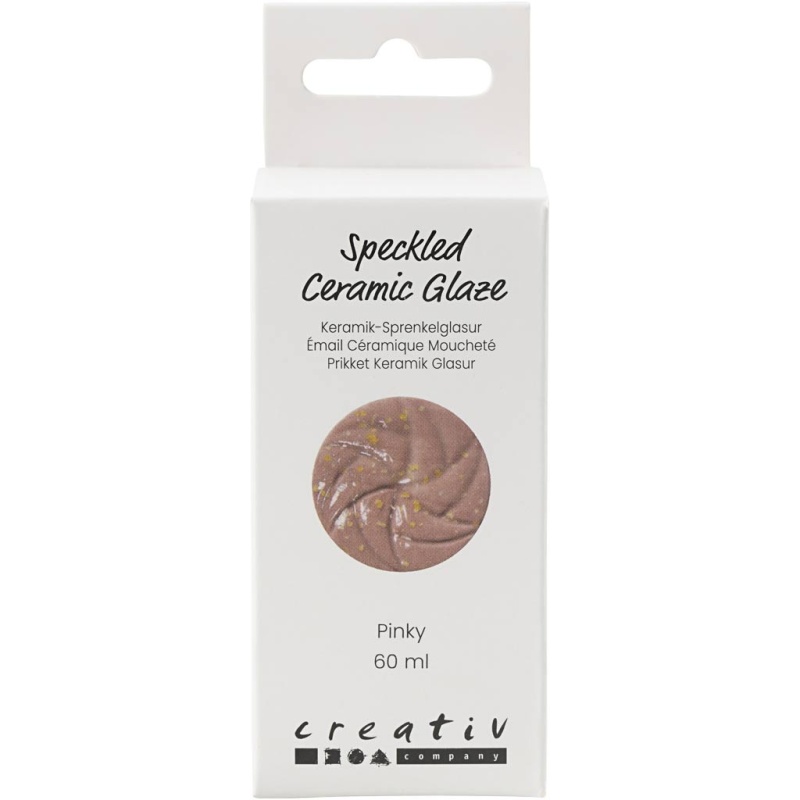 Gesprenkelte Keramikglasur , 999-1060 °C, Deckend, Pinky, 60 ml/ 1 Dose