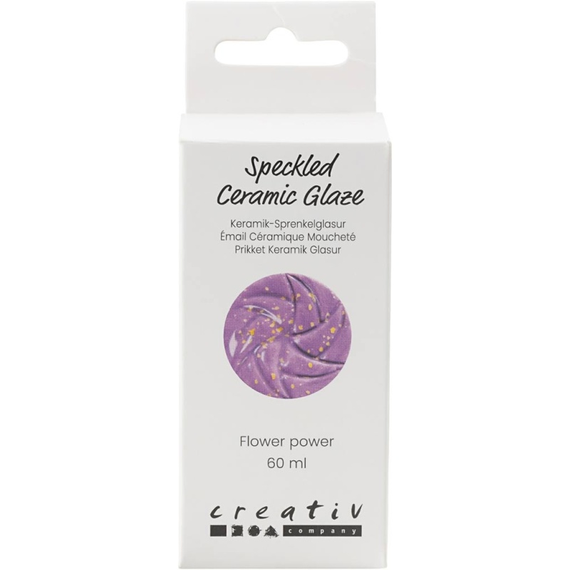 Gesprenkelte Keramikglasur , 999-1060 °C, Deckend, Flower Power, 60 ml/ 1 Dose