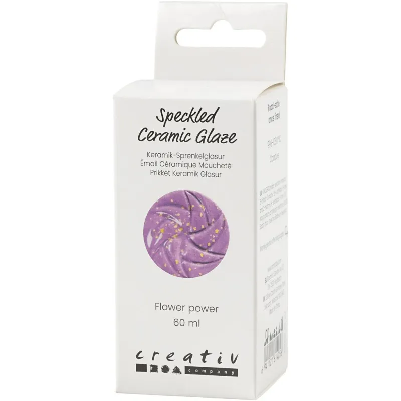 Gesprenkelte Keramikglasur , 999-1060 °C, Deckend, Flower Power, 60 ml/ 1 Dose