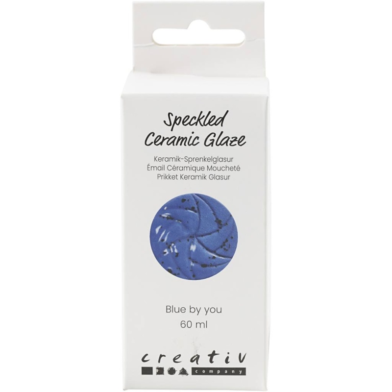 Gesprenkelte Keramikglasur , 999-1060 °C, Deckend, Blue by You, 60 ml/ 1 Dose