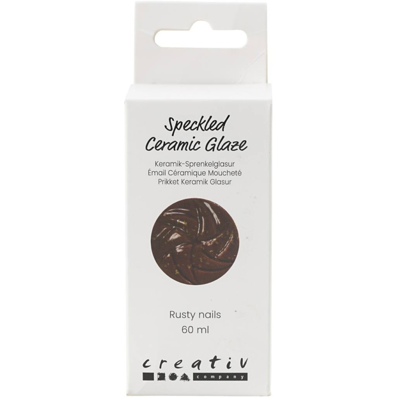 Gesprenkelte Keramikglasur , 999-1060 °C, Deckend, Rusty Nails, 60 ml/ 1 Dose