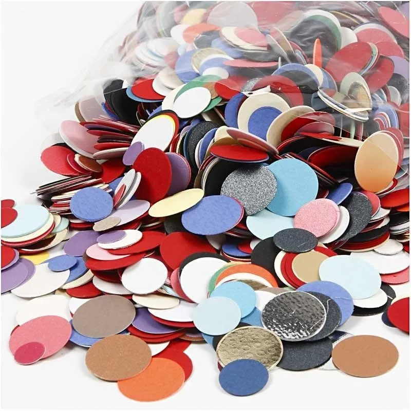 Karton-Mosaik, Rund, D 10+15+20 mm, 180 g/ 1 Pck