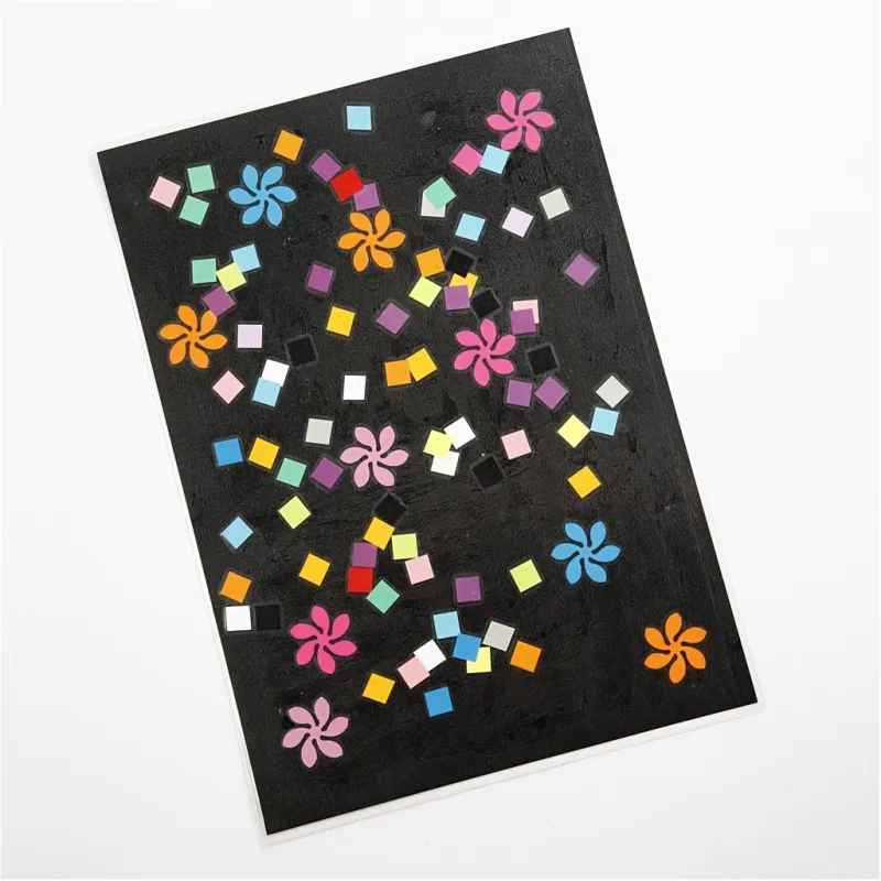 Karton-Mosaik, Quadrat, Größe 10x10 mm, ca. 10000 Stk, 180 g/ 1 Pck