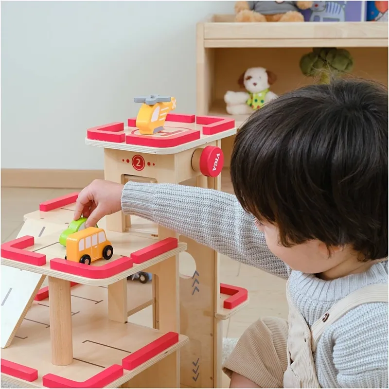 VIGA Spielzeug-Garage, Größe 58x37x45,3 cm, 1 Stk/ 1 Pck