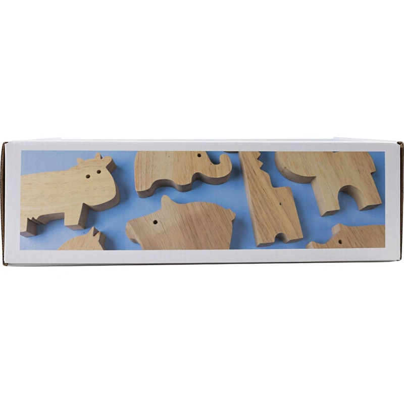 Holztiere, Bauernhof und Safari, H 3-14,5 cm, Dicke 2 cm, 44 Stk/ 1 Pck