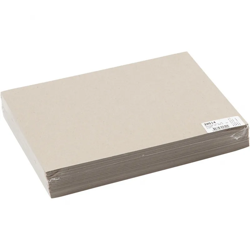 Recyclingkarton, A4, Blatt 210x297 mm, 225 g, Graubraun, 125 Bl./ 1 Pck